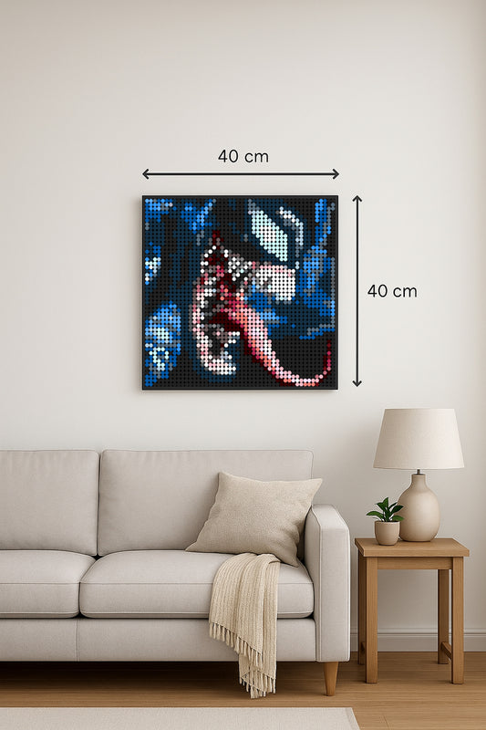 Venom Marvel - 2304 pièces - 40 cm x 40 cm - Art Mural - compatible LEGO®