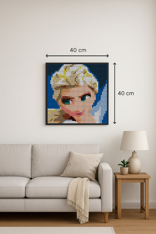 Elsa – 2 304 pièces  - 40 × 40 cm -  Art Mural - compatible LEGO®