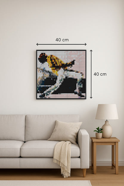 Freddie Mercury – 2 304 pièces  - 40 × 40 cm -  Art Mural - compatible LEGO®