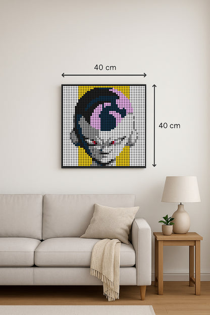 Freezer – Dragon Ball Z – 2 304 pièces  - 40 × 40 cm -  Art Mural - compatible LEGO®