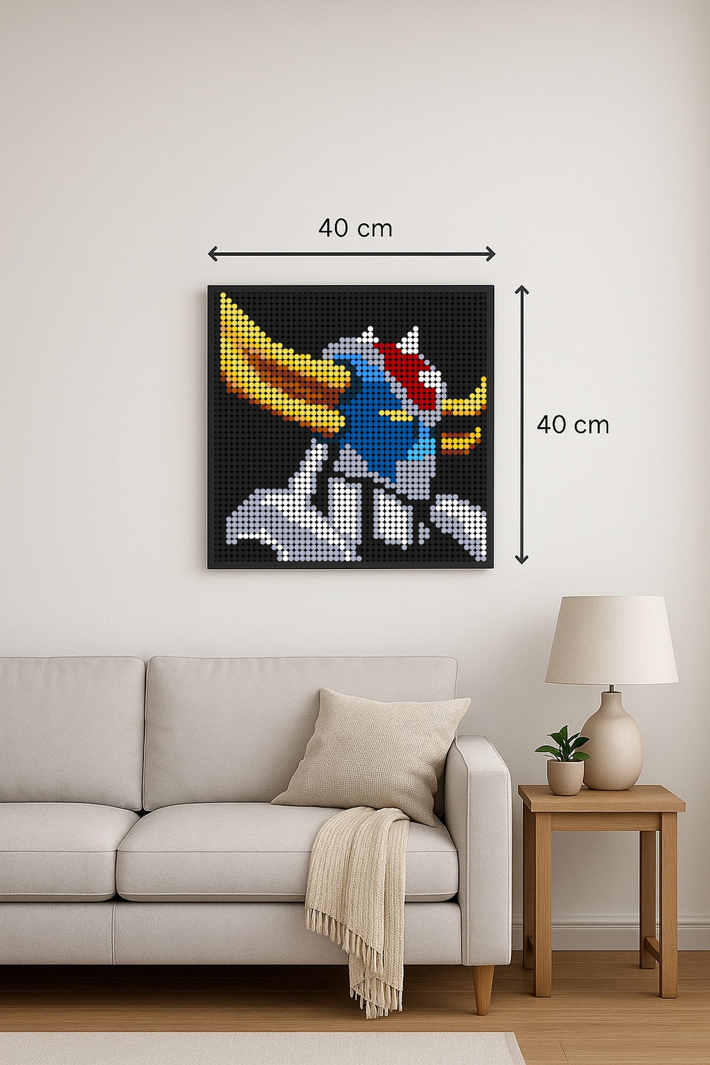 Goldorak – 2 304 pièces  - 40 × 40 cm -  Art Mural - compatible LEGO®