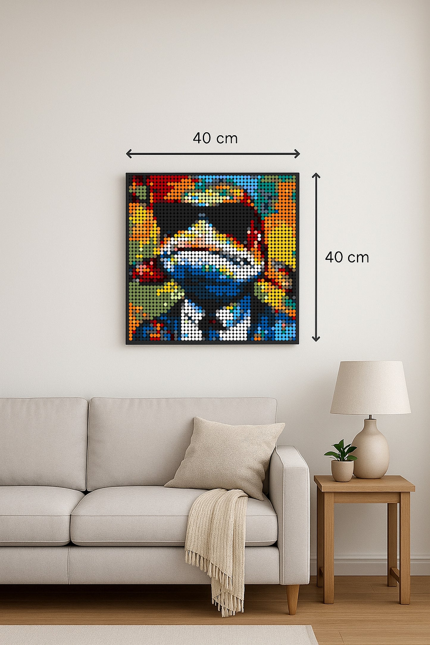 Grenouille Pop Art – 2 304 pièces  - 40 × 40 cm -  Art Mural - compatible LEGO®