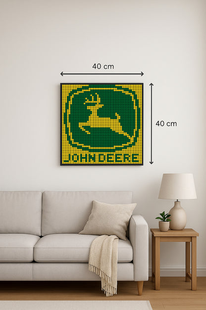 John Deere – 2 304 pièces  - 40 × 40 cm -  Art Mural - compatible LEGO®