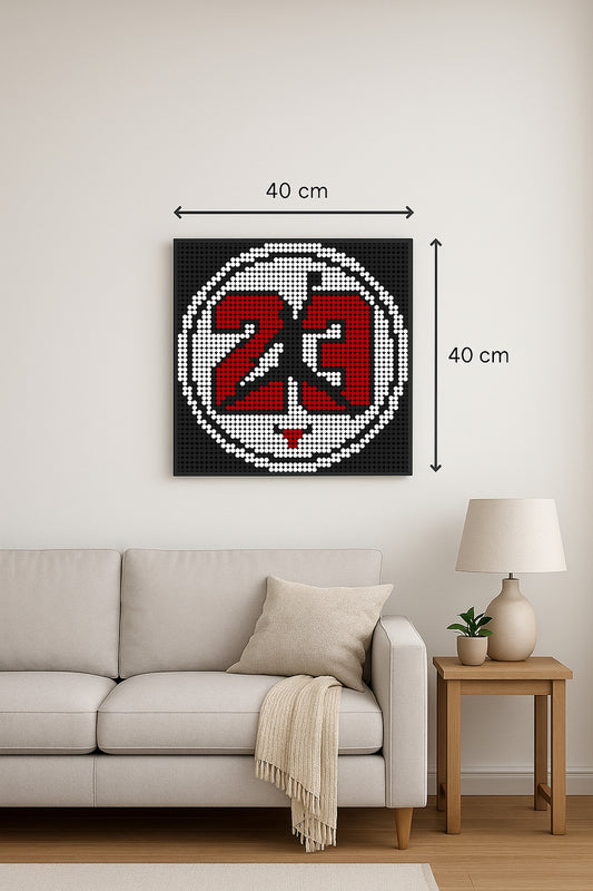 Jordan 23 - Pop – 2 304 pièces  - 40 × 40 cm -  Art Mural - compatible LEGO®
