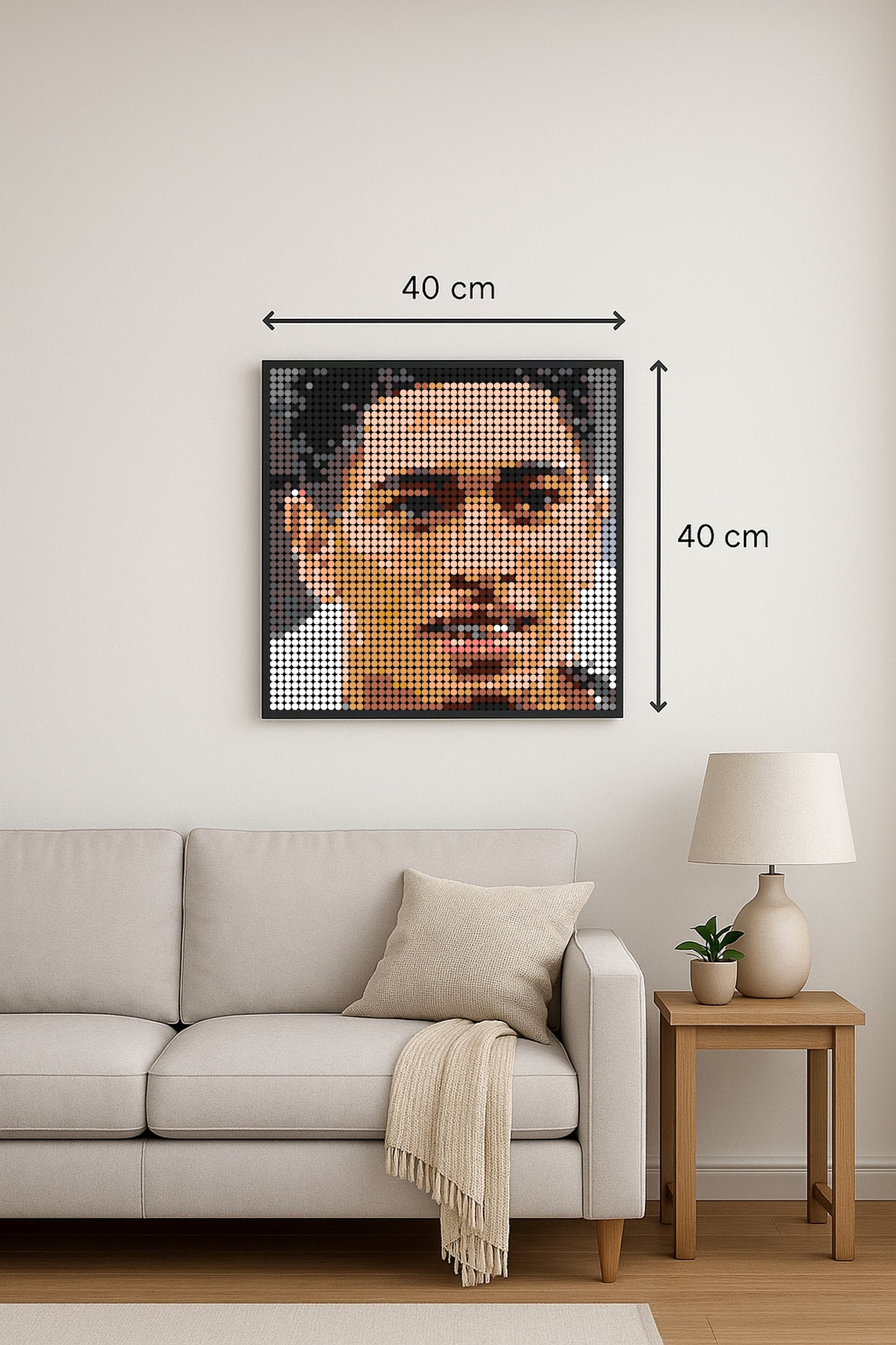 Jude Bellingham - Foot – 2 304 pièces  - 40 × 40 cm -  Art Mural - compatible LEGO®