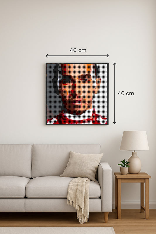 Lewis Hamilton - Formule 1 – 2 304 pièces  - 40 × 40 cm -  Art Mural - compatible LEGO®