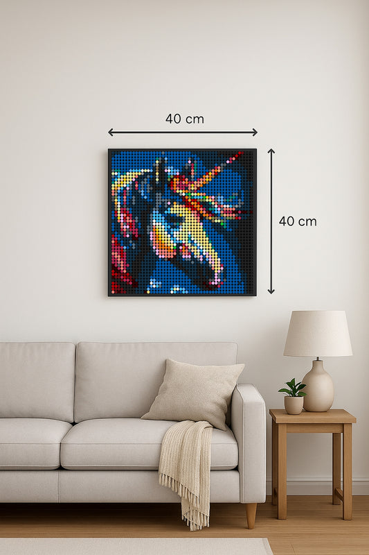 Licorne - Pop Art – 2 304 pièces  - 40 × 40 cm -  Art Mural - compatible LEGO®
