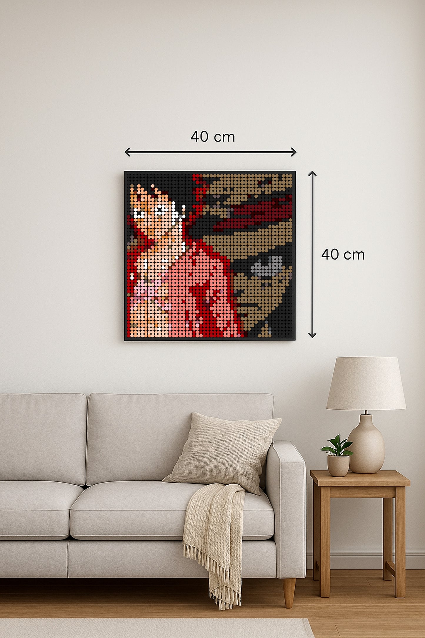 Luffy - One piece – 2 304 pièces  - 40 × 40 cm -  Art Mural - compatible LEGO®