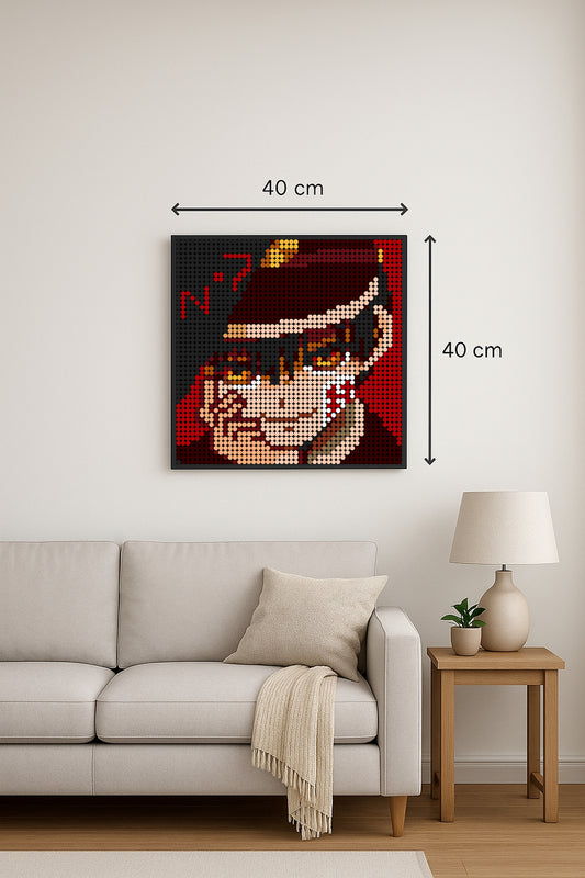 Héros - Foot – 2 304 pièces  - 40 × 40 cm -  Art Mural - compatible LEGO®