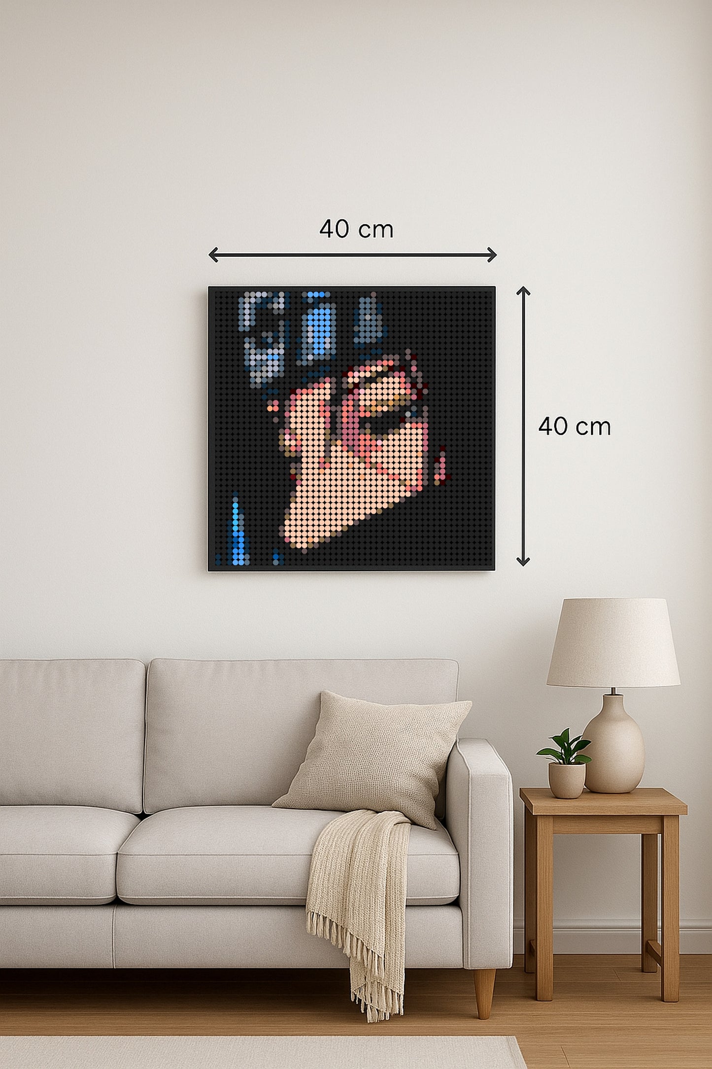 Itachi - Naruto – 2 304 pièces  - 40 × 40 cm -  Art Mural - compatible LEGO®