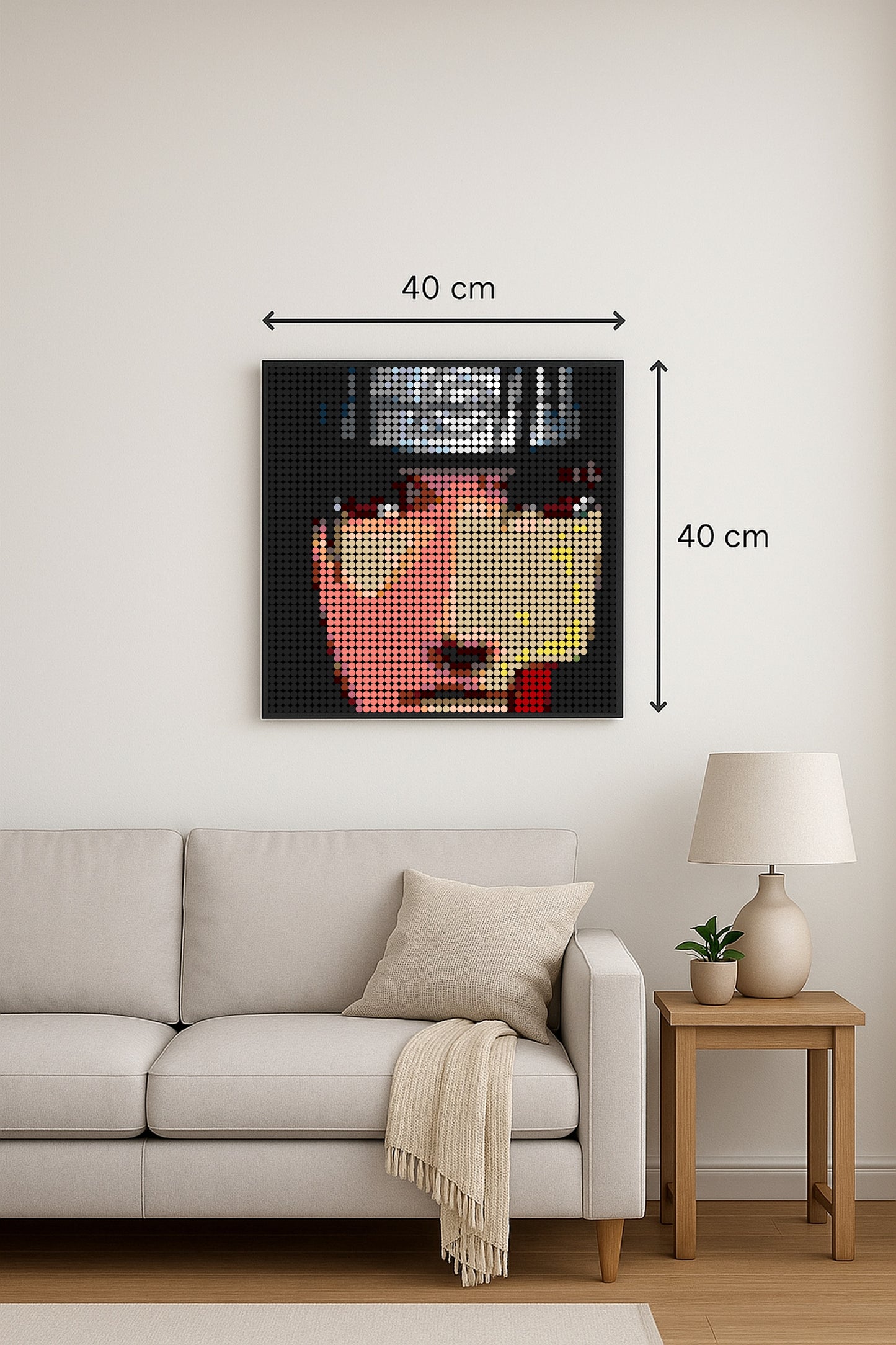 Itachi - Naruto – 2 304 pièces  - 40 × 40 cm -  Art Mural - compatible LEGO®
