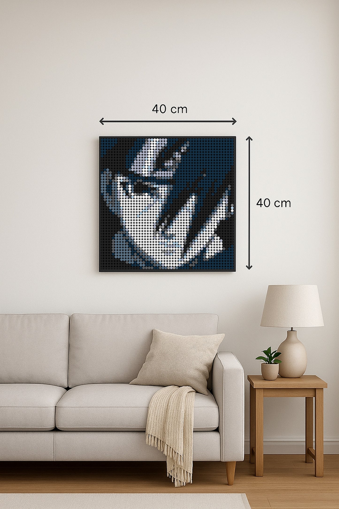 Itachi - Naruto – 2 304 pièces  - 40 × 40 cm -  Art Mural - compatible LEGO®