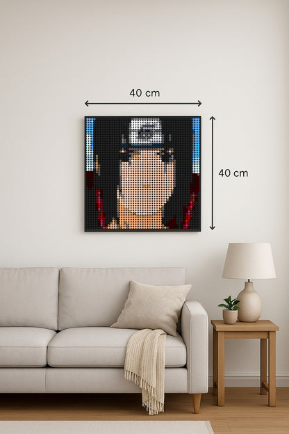 Itachi - Naruto – 2 304 pièces  - 40 × 40 cm -  Art Mural - compatible LEGO®