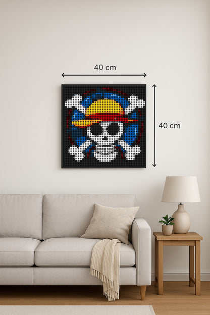 One Piece – 2 304 pièces  - 40 × 40 cm -  Art Mural - compatible LEGO®