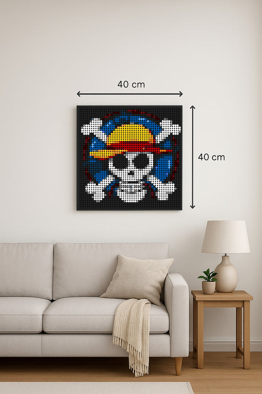 One Piece – 2 304 pièces  - 40 × 40 cm -  Art Mural - compatible LEGO®
