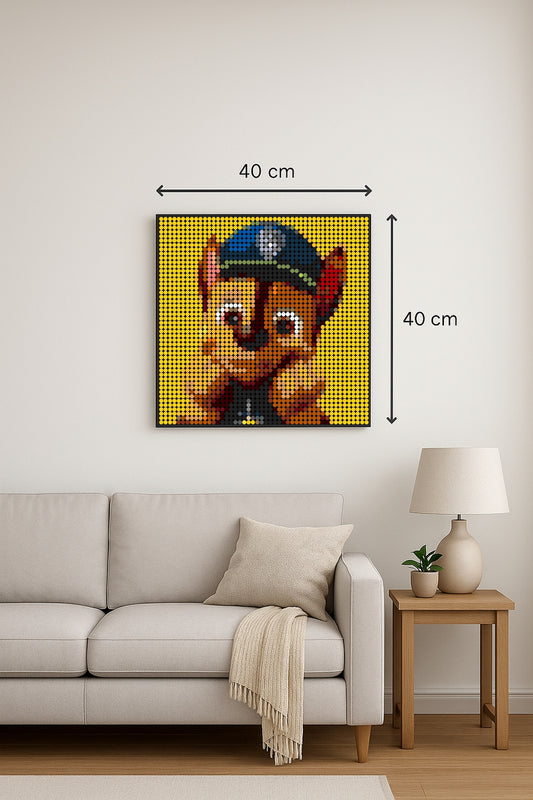 Chase – 2 304 pièces  - 40 × 40 cm -  Art Mural - compatible LEGO®