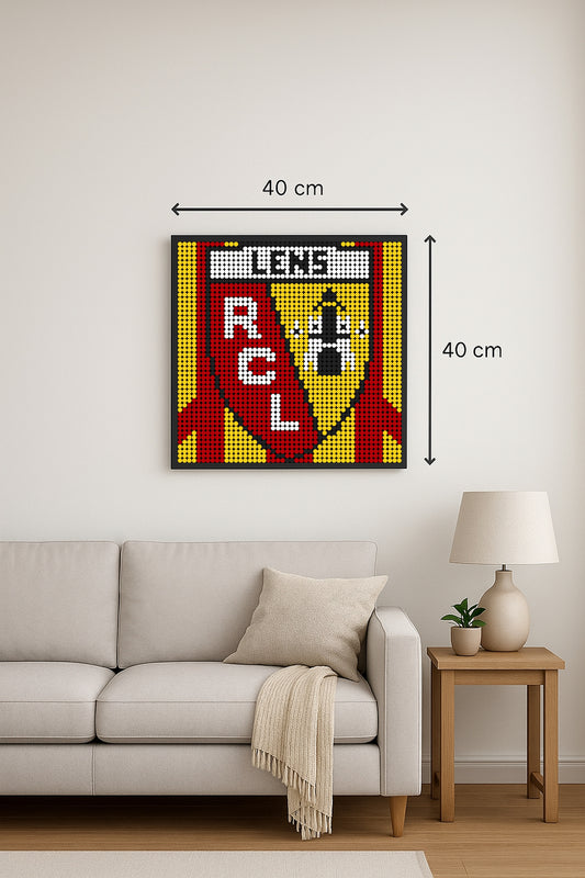 RC Lens - Foot – 2 304 pièces  - 40 × 40 cm -  Art Mural - compatible LEGO®