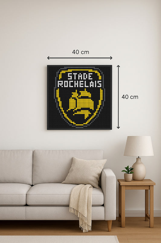 Stade Rochelais – 2 304 pièces  - 40 × 40 cm -  Art Mural - compatible LEGO®