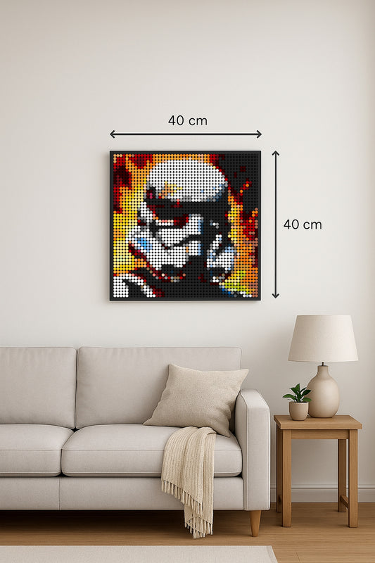 Stormtrooper 1 – 2 304 pièces  - 40 × 40 cm -  Art Mural - compatible LEGO®