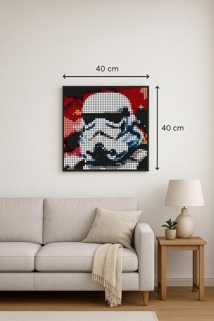 Stormtrooper 2 – 2 304 pièces  - 40 × 40 cm -  Art Mural - compatible LEGO®