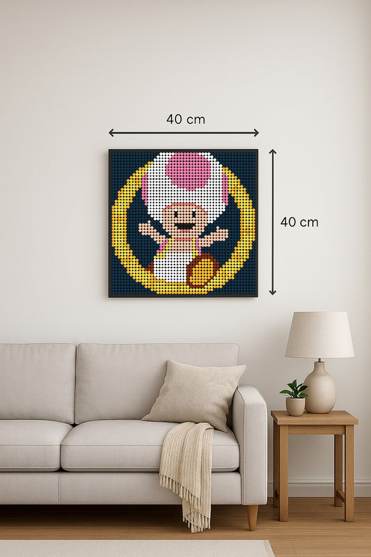 Toadette  – 2 304 pièces  - 40 × 40 cm -  Art Mural - compatible LEGO®