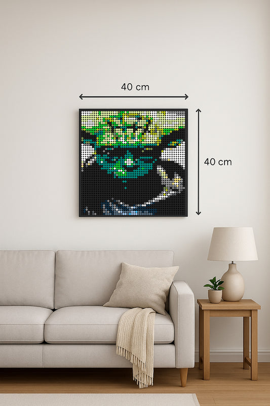 Maitre Jedi Yoda – 2 304 pièces  - 40 × 40 cm -  Art Mural - compatible LEGO®