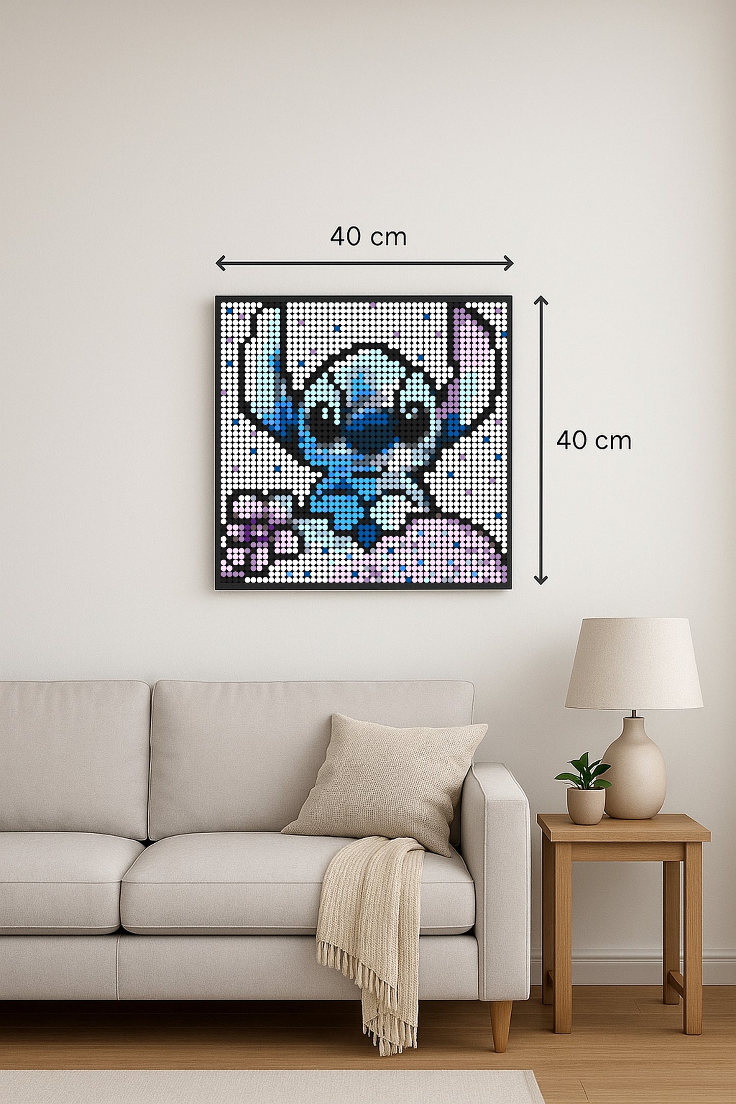 Stitch – 2 304 pièces  - 40 × 40 cm -  Art Mural - compatible LEGO®
