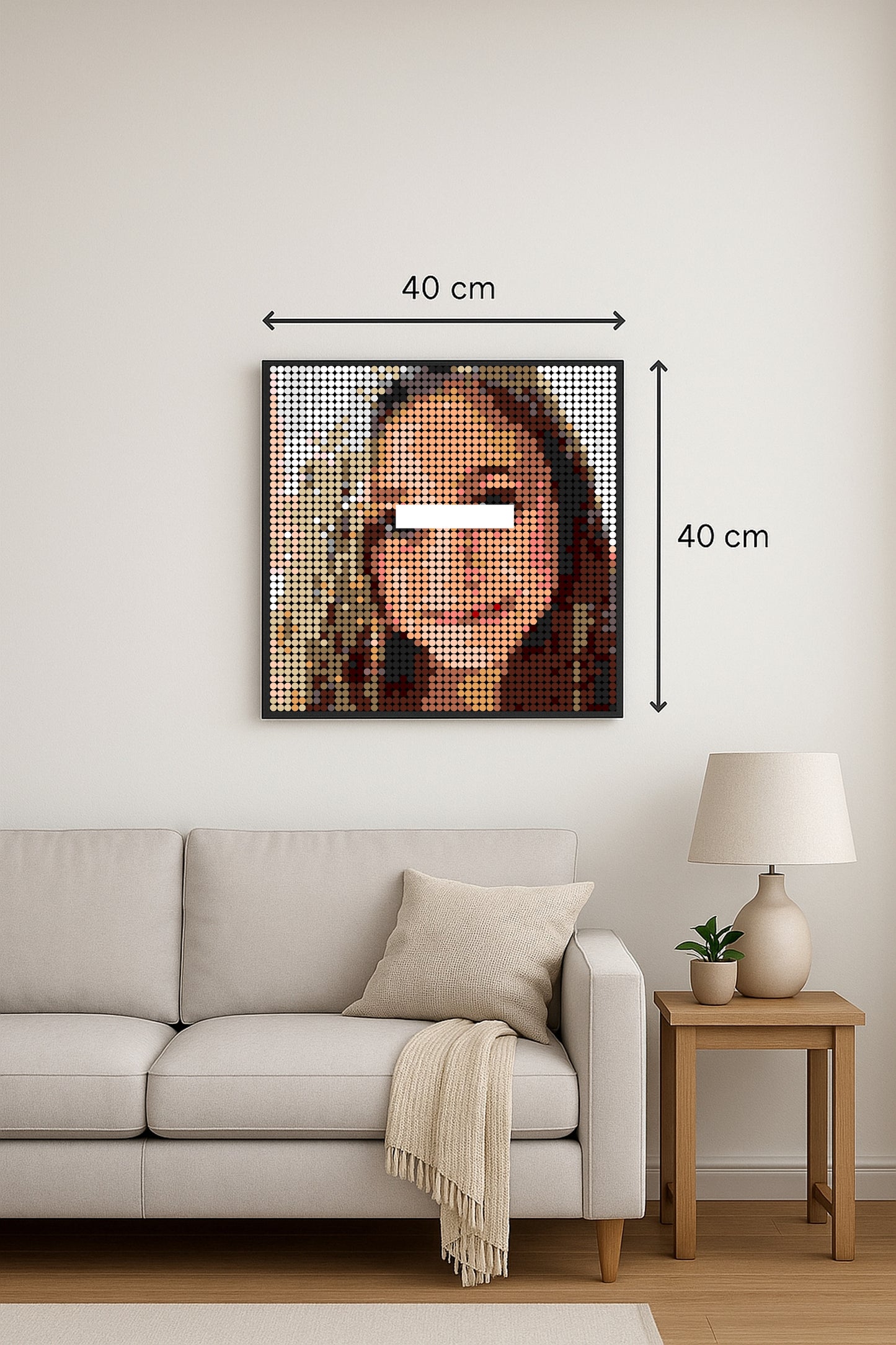 Cadre Personnalisé JP  – 2 304 pièces  - 40 × 40 cm -  Art Mural - compatible LEGO®