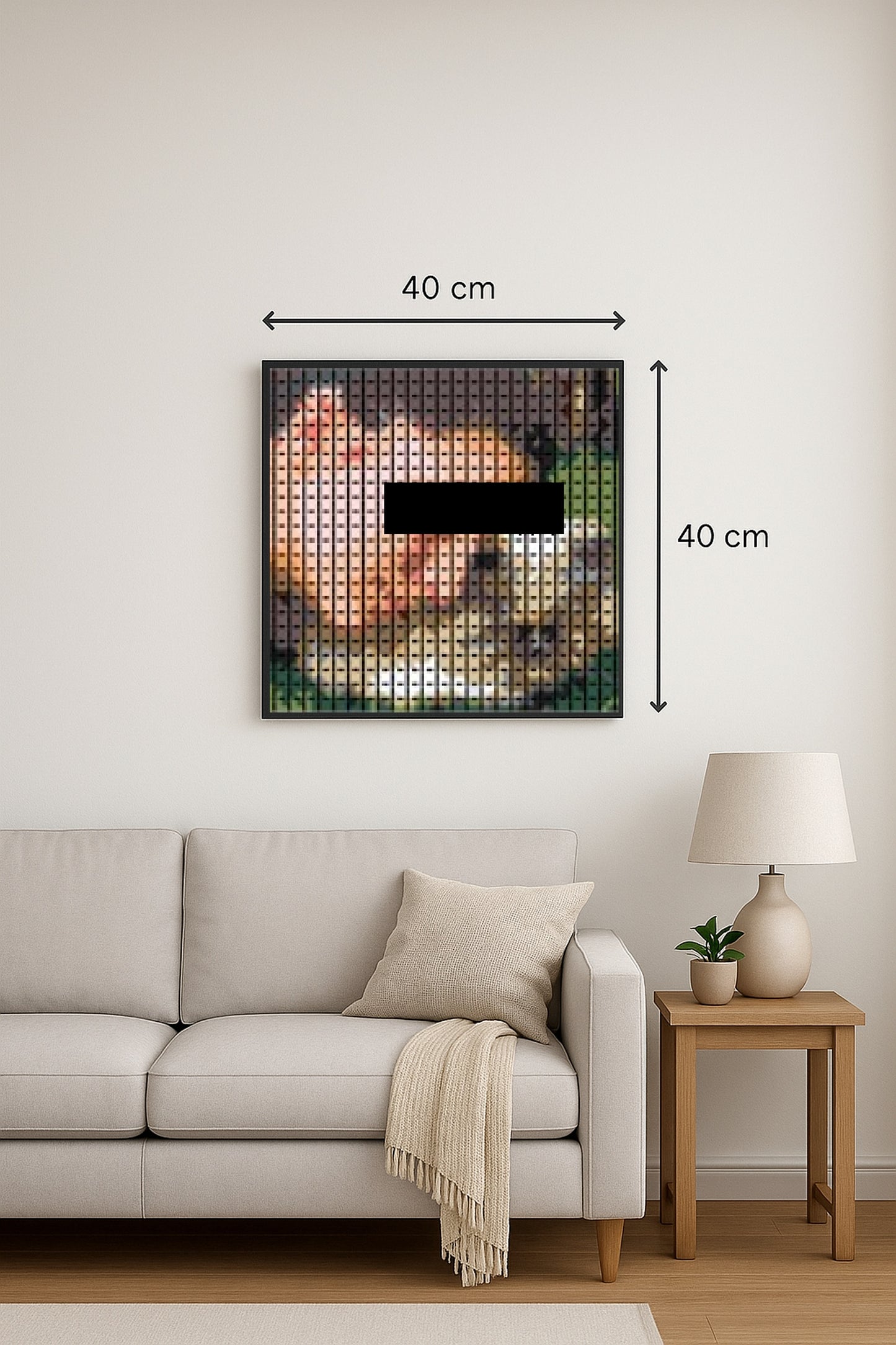 Cadre Personnalisé  – 2 304 pièces  - 40 × 40 cm -  Art Mural - compatible LEGO®