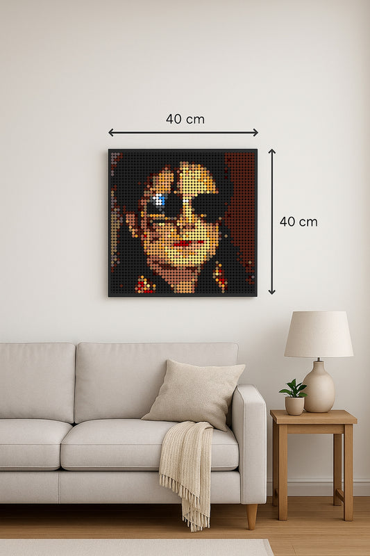 Michael Jackson – 2 304 pièces  - 40 × 40 cm -  Art Mural - compatible LEGO®