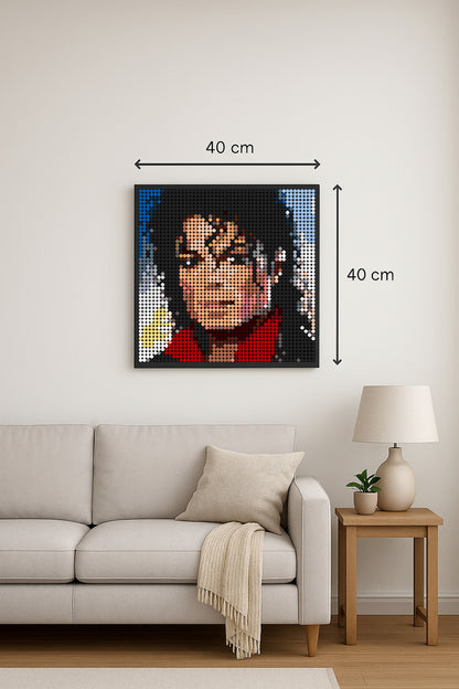 Michael Jackson – 2 304 pièces  - 40 × 40 cm -  Art Mural - compatible LEGO®