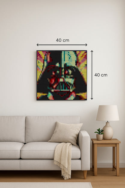Dark Vador - Pop Art – 2 304 pièces  - 40 × 40 cm -  Art Mural - compatible LEGO®