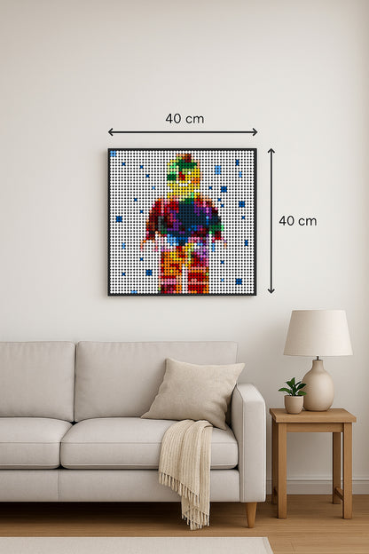 Figurine Lego  – 2 304 pièces  - 40 × 40 cm -  Art Mural - compatible LEGO®