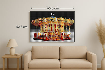 Manège Personnalisé JPJ – 5 120 pièces  - 52,8 × 65,6 cm -  Art Mural - compatible LEGO®