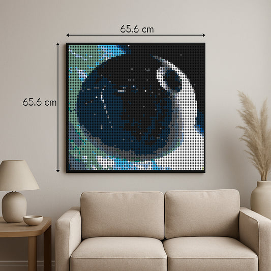 L'étoile de la mort – 6 400 pièces  - 65,6 × 65,6 cm -  Art Mural - compatible LEGO®