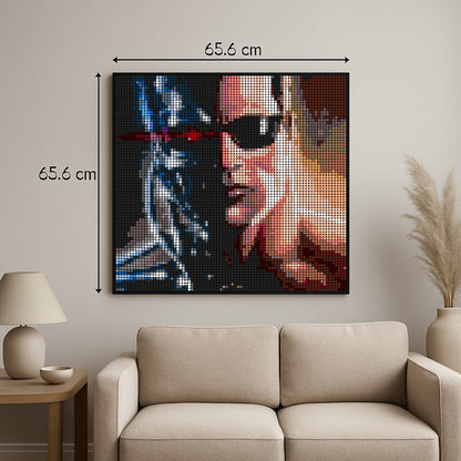 Terminator - Film – 6 400 pièces  - 65,6 × 65,6 cm -  Art Mural - compatible LEGO®