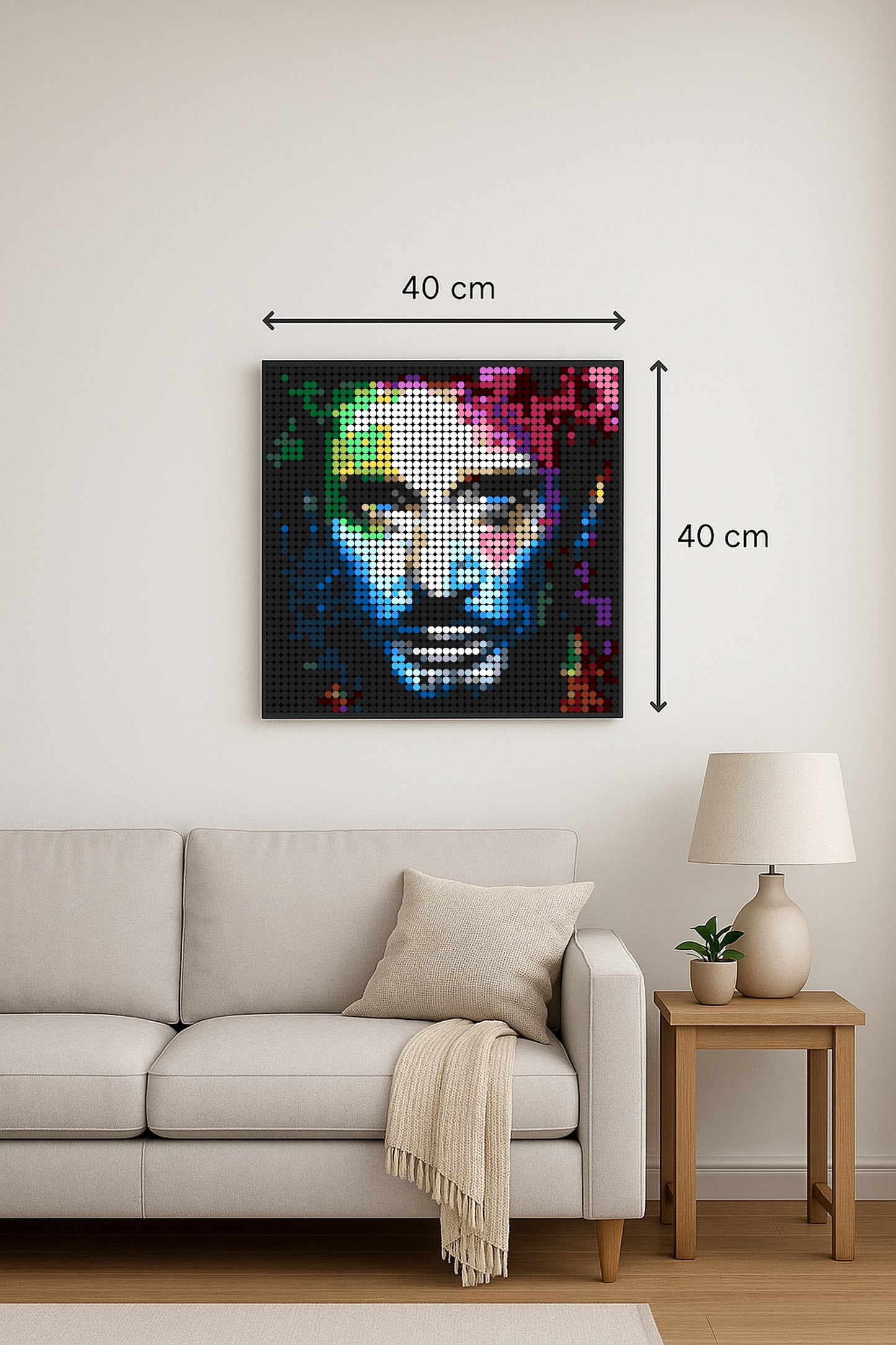 Johnny Hallyday - Pop Art – 2 304 pièces  - 40 × 40 cm -  Art Mural - compatible LEGO®