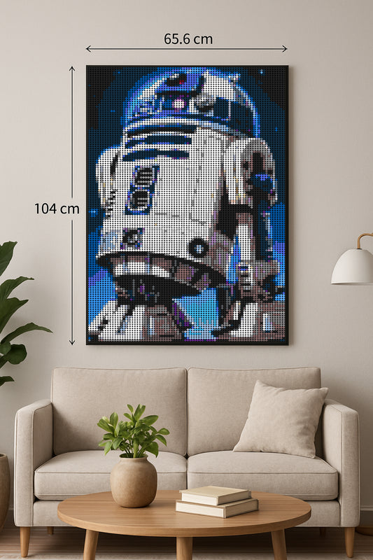 R2-D2 - XXL – 10 240 pièces  - 65,6 × 104 cm -  Art Mural - compatible LEGO®