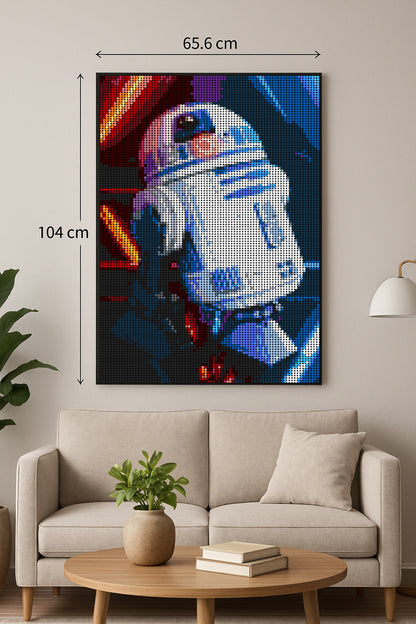 R2-D2 Reactor - XXL – 10 240 pièces  - 65,6 × 104 cm -  Art Mural - compatible LEGO®