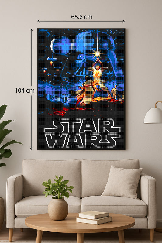 Affiche Film Star Wars - 10240 pièces - 104 cm x 65,6 cm - Art Mural compatible LEGO®