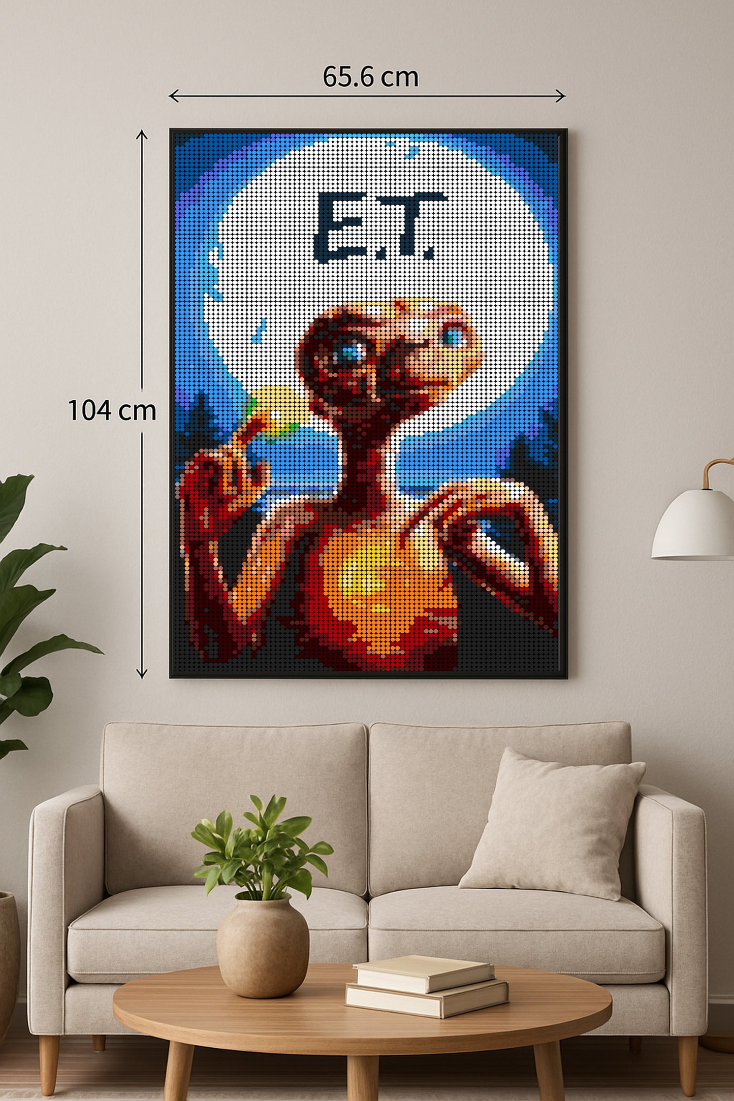 Affiche Film E.T. - 10240 pièces - 104 cm x 65,6 cm - Art Mural compatible LEGO®