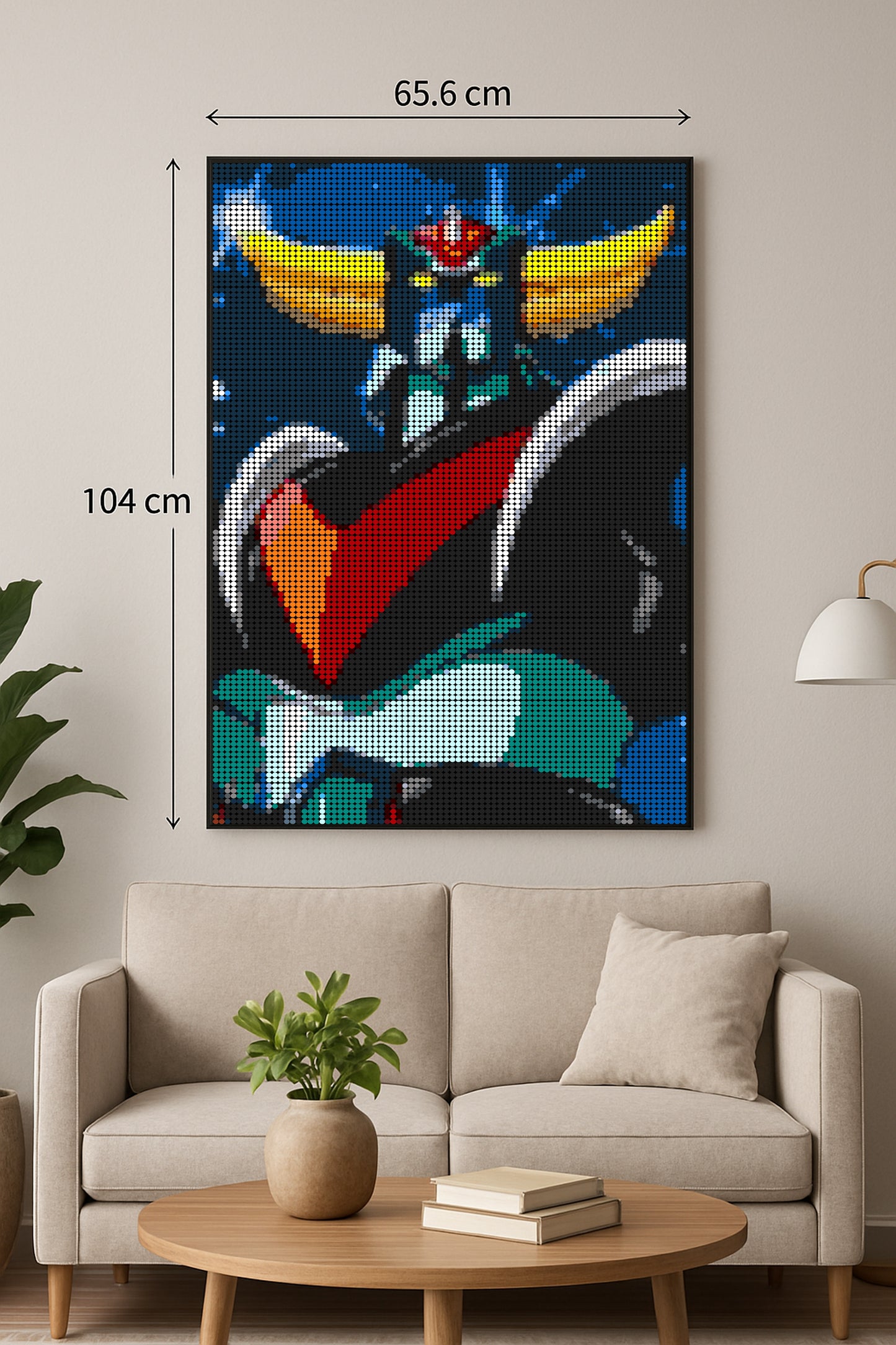 Goldorak - XXL – 10 240 pièces  - 65,6 × 104 cm -  Art Mural - compatible LEGO®