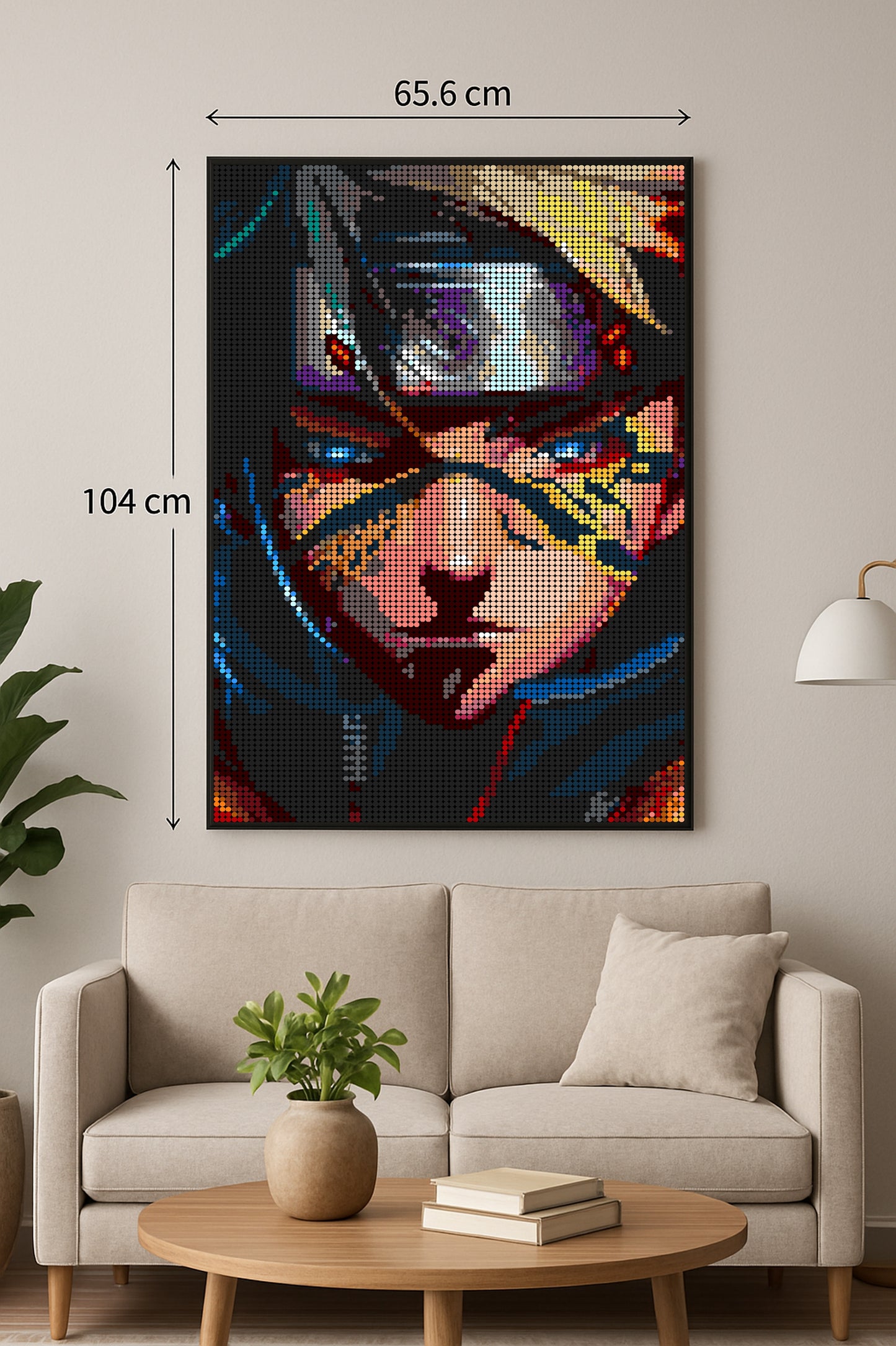 Naruto - XXL – 10 240 pièces  - 65,6 × 104 cm -  Art Mural - compatible LEGO®