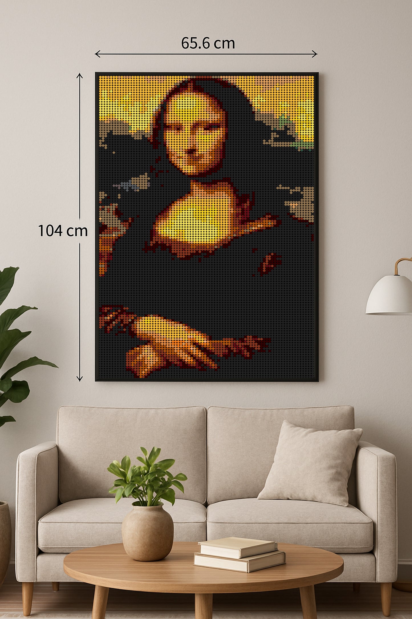 La Joconde - XXL – 10 240 pièces  - 65,6 × 104 cm -  Art Mural - compatible LEGO®