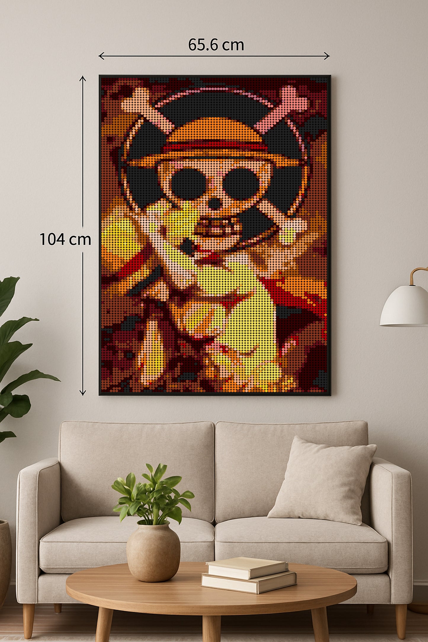 Jolly Roger de Luffy - One piece - XXL – 10 240 pièces  - 65,6 × 104 cm -  Art Mural - compatible LEGO®