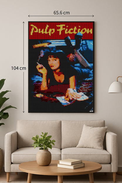 Affiche Pulp Fiction - Film - XXL – 10 240 pièces  - 65,6 × 104 cm -  Art Mural - compatible LEGO®