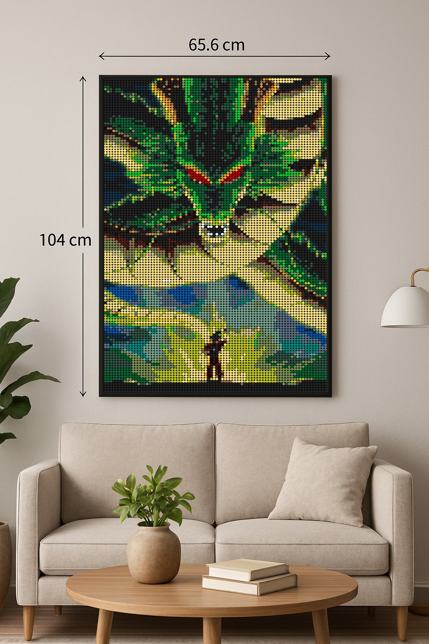 Shenron et Goku - DBZ - XXL – 10 240 pièces  - 65,6 × 104 cm -  Art Mural - compatible LEGO®