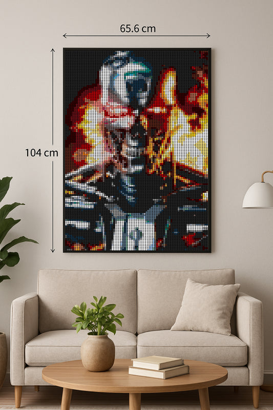 Terminator Inferno - XXL – 10 240 pièces  - 65,6 × 104 cm -  Art Mural - compatible LEGO®