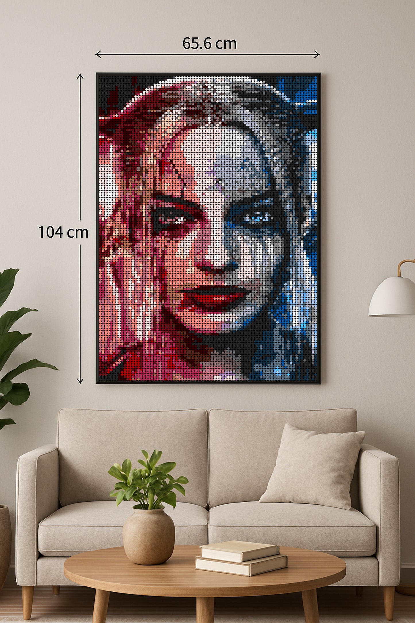 Harley Quinn - XXL – 10 240 pièces  - 65,6 × 104 cm -  Art Mural - compatible LEGO®